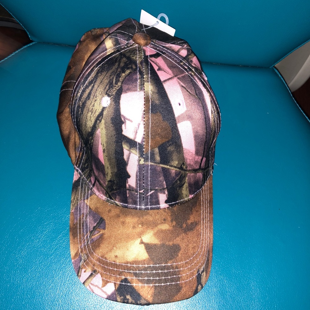Pink camo hat